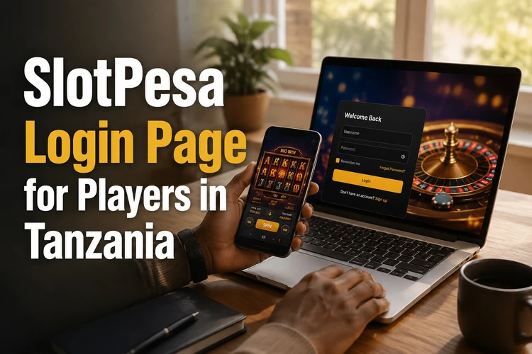 SlotPesa Login Page for Players in Tanzania